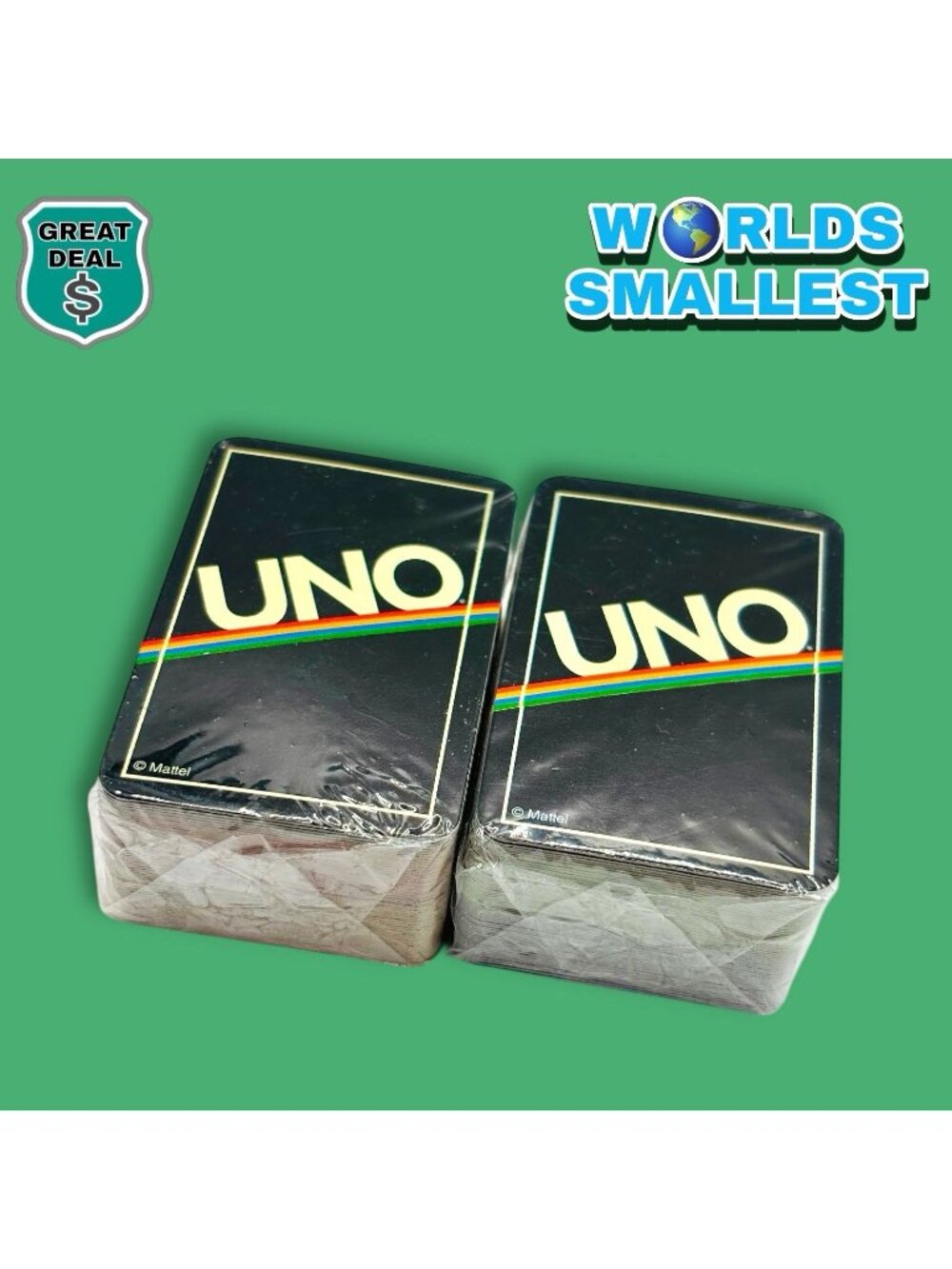 World's Smallest Uno Cards Sealed Decks. No Box. NEW!